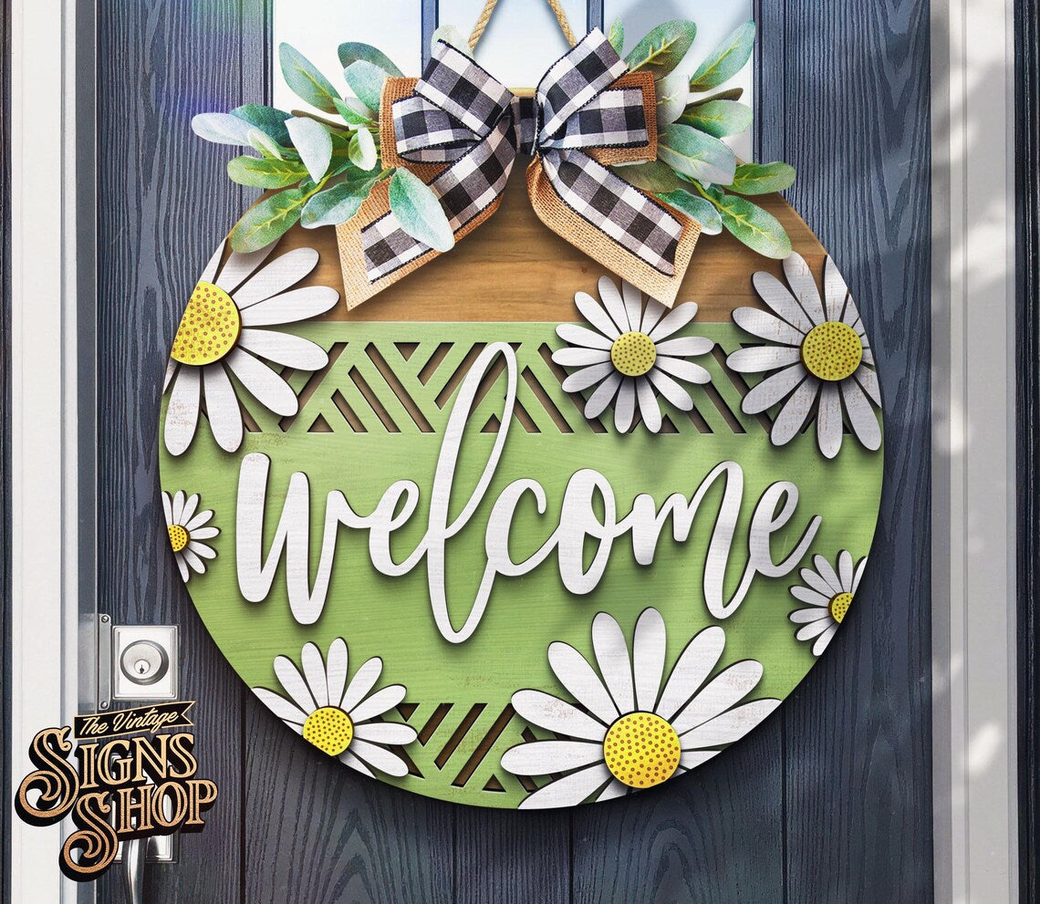 Welcome Spring Door Hanger