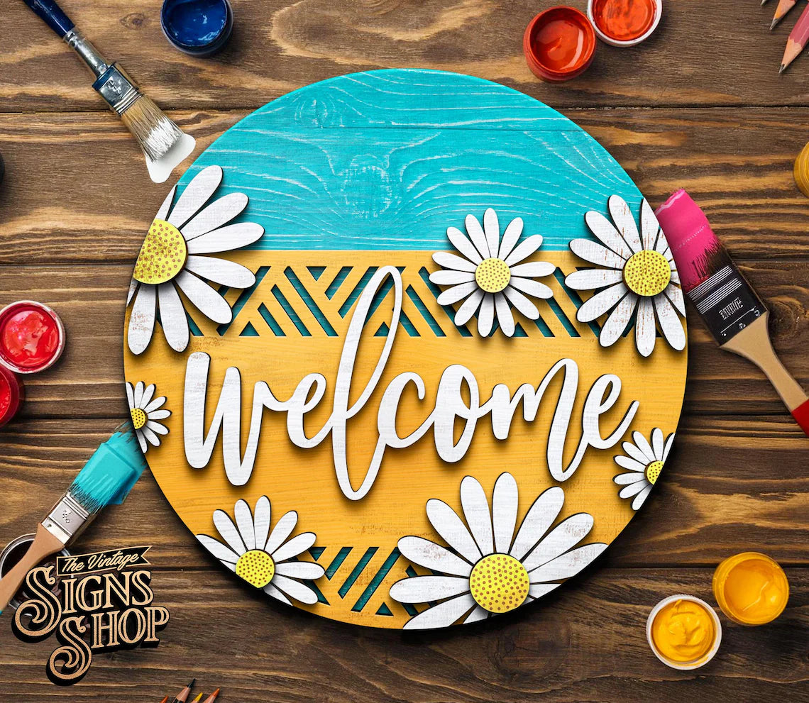 Welcome Spring Door Hanger