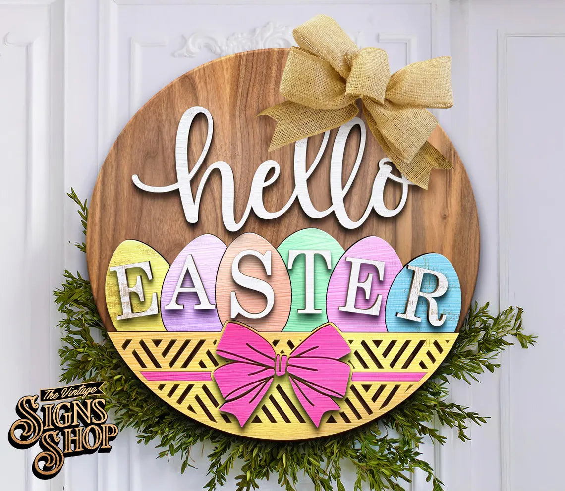 Easter Eggs Door Hanger