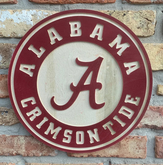 ALABAMA Logo Wall Art Sign College Football
