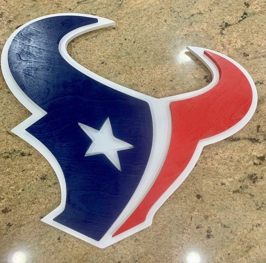HOUSTON FOOTBALL 3D Wall Sign NFL Football Texas