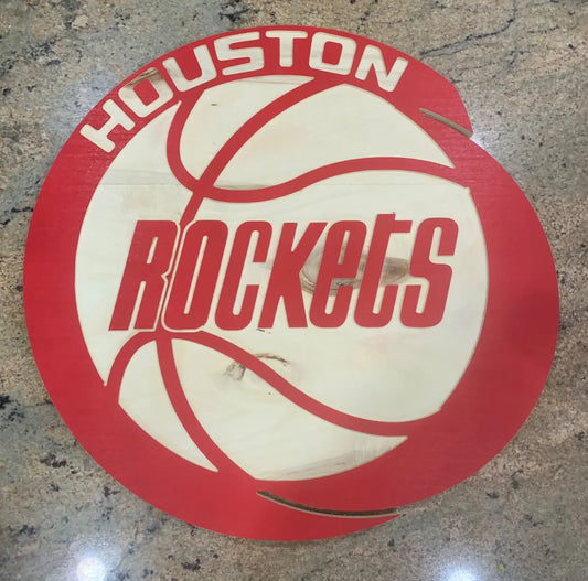 HOUSTON BASKETBALL Logo Wall Art Sign
