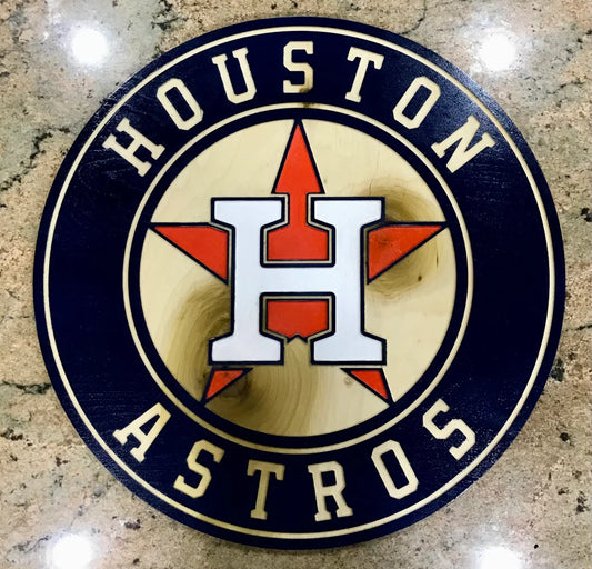 HOUSTON Baseball Logo Wall Art Sign