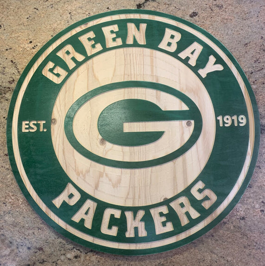 Green Bay Logo Wall Art Sign football