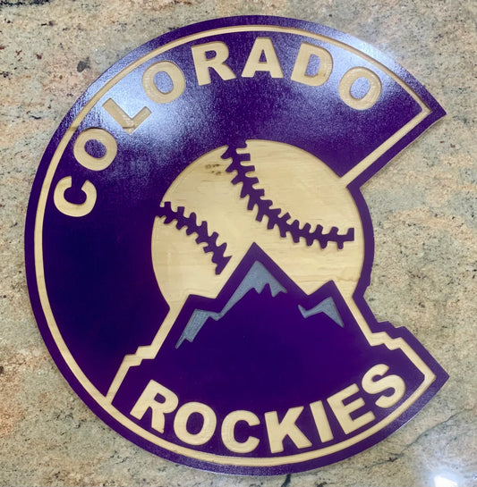 Colorado Baseball Logo Wall Art Sign baseball Denver Mile High