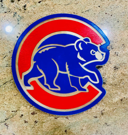 CHICAGO BASEBALL Full Bear Logo Wall Art Sign