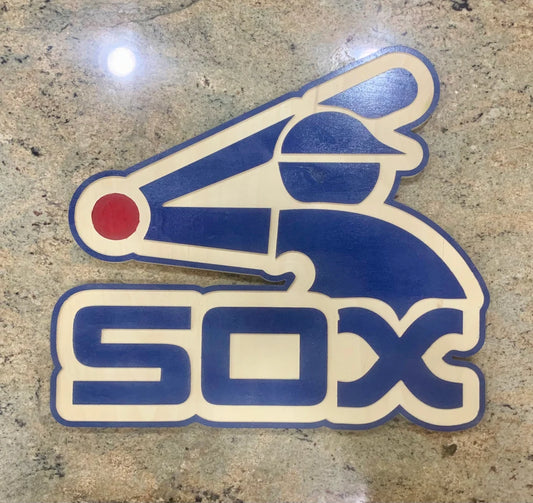 CHICAGO BASEBALL Old School Logo Wall Art Sign Sox