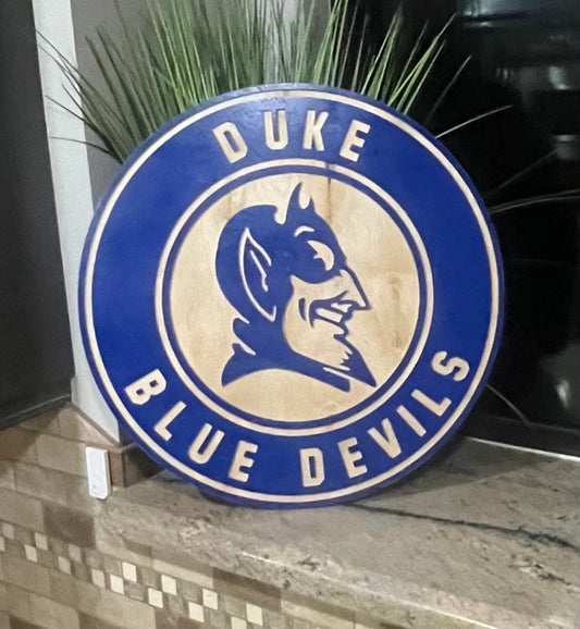 DUKE Logo Wall Art Sign College Football Basketball Sports